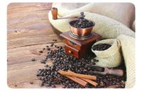 Podkładka mata na stół dwustronna korkowa laminowana 39x28,5 cm wz. 6 ziarna kawy młynek