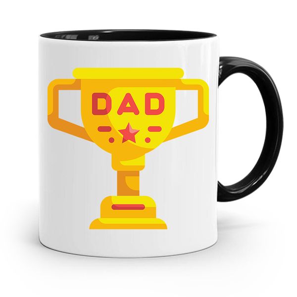 Kubek Czarny Prezent Na Dzień Ojca Dla Taty Dad Z Nadrukiem Ze Zdjęciem zdjęcie 1