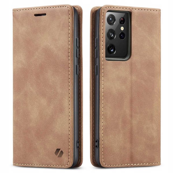 Spacecase Wallet Galaxy S21 Ultra Light Brown zdjęcie 3