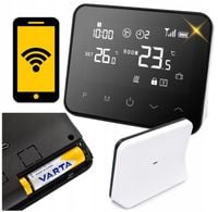 TERMOSTAT POKOJOWY REGULATOR TEMPERATURY STEROWNIK DO PIECA WIFI baterie