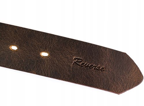 Szeroki skórzany pasek męski do JEANSÓW REVERSE SKÓRA NATURALNA LICOWA 100 na Arena.pl