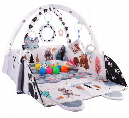 Duża Mata Edukacyjna Miękka Interaktywna 4w1 Książeczka Poduszka Piłki na Arena.pl