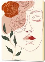 Obraz 70x100cm Beż i Twarz