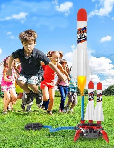 Katapulta Wyrzutnia Rakiet Piankowych z Pompką Potrójna Na Dzień Dziecka na Arena.pl