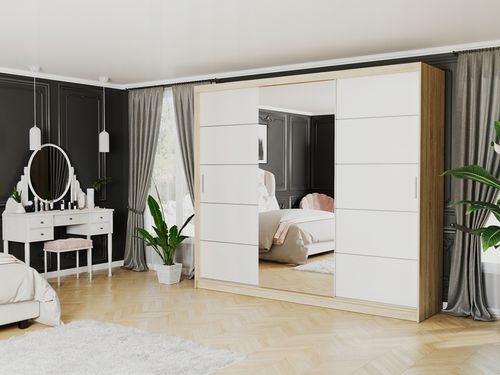 Szafa przesuwna Norvio I 250 cm z lustrem na Arena.pl