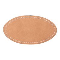 Identyfikator skórzany owalny 8,2 x 4,4 cm do sublimacji - brązowy