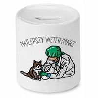 Skarbonka Dla Weterynarza Najlepszy Weterynarz Z Nadrukiem Ze Zdjęciem