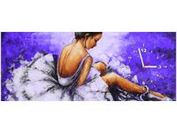 100X40CM ZEGAR ZEGAR ŚCIENNY OBRAZ BALETNICA GRANATOWYM TLE OBRAZ