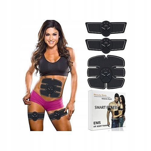 Komplet Six Pack ODCHUDZANIE MINI SIŁOWNIA Masażer EMS TENS MIĘŚNI NERWÓW 3 na Arena.pl