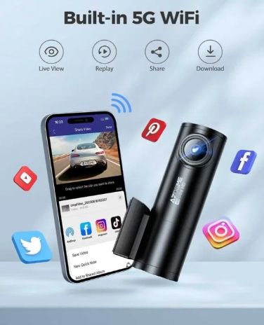 Azdome m300s wideorejestrator 4k uhd przód tył gps głos g-sensor na Arena.pl