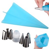 Rękaw cukierniczy silikonowy tylki 8 elementów do dekoracji tortów ciast