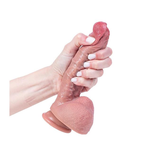 Flexible Silicone Dildo Hyper Realistic Dildo 21 Cm zdjęcie 9