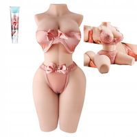 Męska seksowna lalka do masturbacji z pochwą i odbytem, pół ciała, trzy w