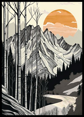 Plakat 42x59,4cm Drzeworys Górski na Arena.pl