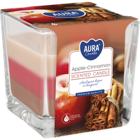 Świeca zapachowa BISPOL Aura snk80-87 (Jabłko & Cynamon) ~32h