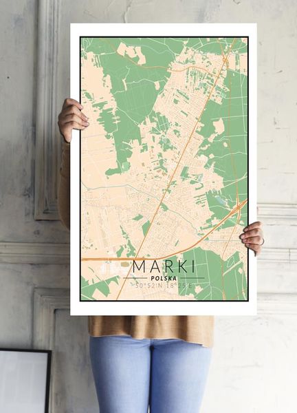 Marki mapa kolorowa - plakat 70x100 cm zdjęcie 2