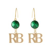 kolczyki z kryształkami primero, z literkami rb (p25/jes/80au)