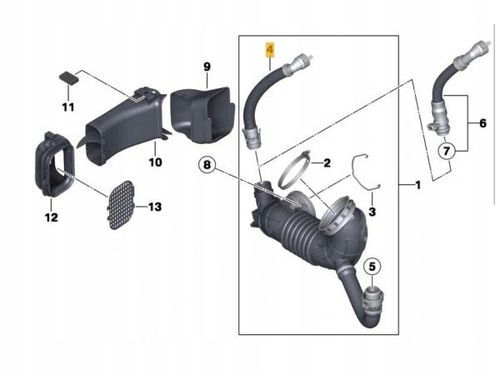 PRZEWÓD WĄŻ RURKA ODMA BMW B47 N47 F20 F21 F22 F23 F30 F10 F11 G30 X3 X4 X5 na Arena.pl