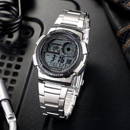 ZEGAREK MĘSKI CASIO AE-1000WD 1A (zd073h) - WORLD TIME + BOX na Arena.pl