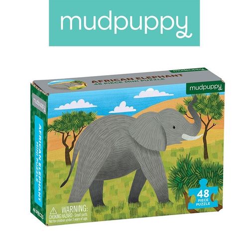 Mudpuppy Puzzle mini Słoń afrykański 48 elementów 4+ na Arena.pl