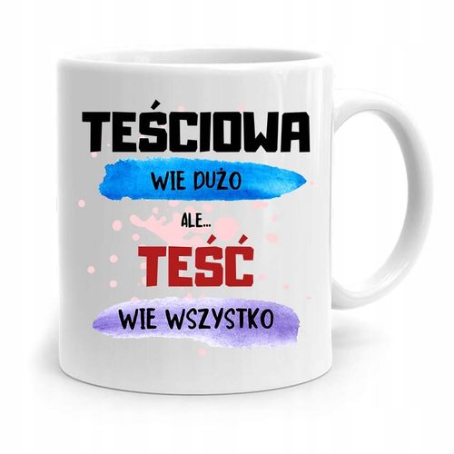 Kubek Prezent Dla Teścia Taty Teść Wie Wszystko Z Nadrukiem Ze Zdjęciem na Arena.pl