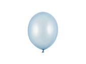Balony metallic niebieskie baby blue strong, 12 cm 3 szt.
