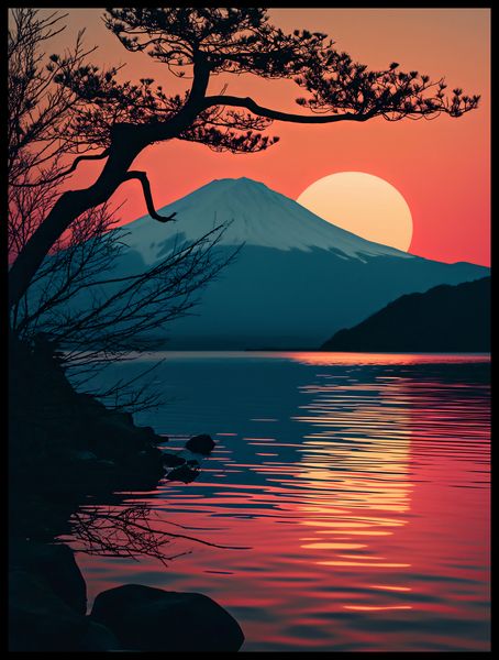 Plakat 60x80cm Góra Wieczorem zdjęcie 2