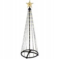 Choinka ŚWIECĄCA dekoracja zewnętrzna ogrodowa z lampkami czubkiem 150 cm
