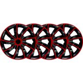 4x Kołpaki 14 NRM QUAD BICOLOR RED BLACK TUNING