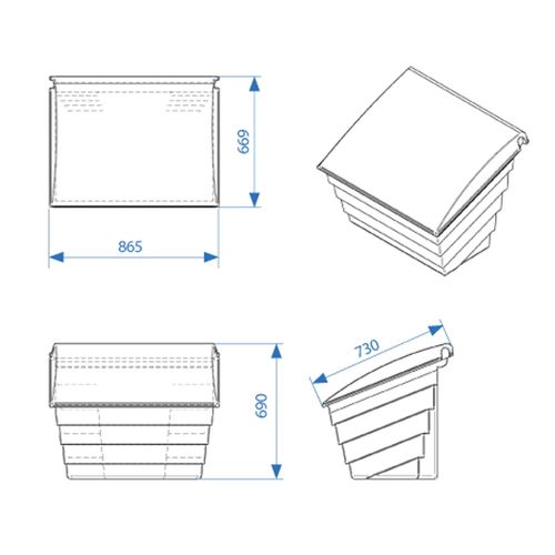 Pojemnik zbiornik skrzynia na piasek sól sorbent 180 L 250 kg zielony na Arena.pl