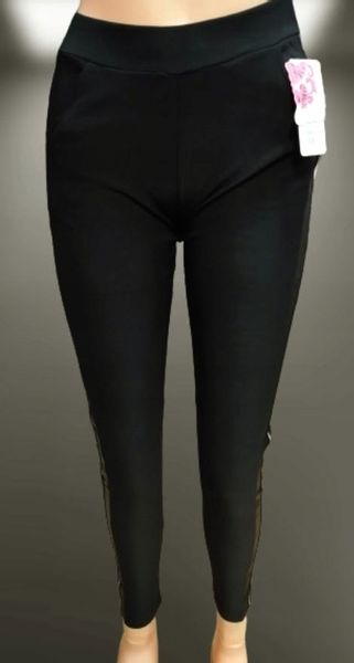 Legginsy DASIRE z lampasami czarne wyszczuplające z kieszeniami r. M zdjęcie 2