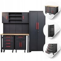 MEBLE WARSZTATOWE Z RUCHOMYM STOŁEM I SZAFKAMI JEZDNYMI, SZAFA, REGAŁ SZ101