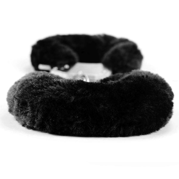 Fetish Pleasure Fluffy Handcuffs Black zdjęcie 4