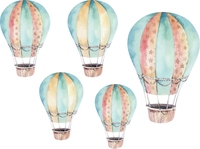 NAKLEJKI na ścianę ścienne BALONY do pokoju dziecka zestaw M