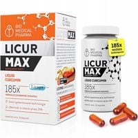 Płynna kurkumina micelarna | 185x Wyższa Wchłanialność | LICUR MAX 30 kaps.
