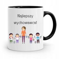 Kubek Czarny Prezent Dzień Nauczyciela Wychowawca Z Nadrukiem Ze Zdjęciem