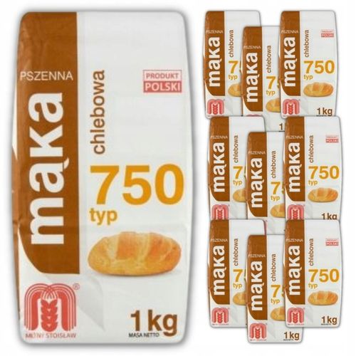 MĄKA PSZENNA CHLEBOWA TYP 750 Stoisław 1 kg x 10 na Arena.pl