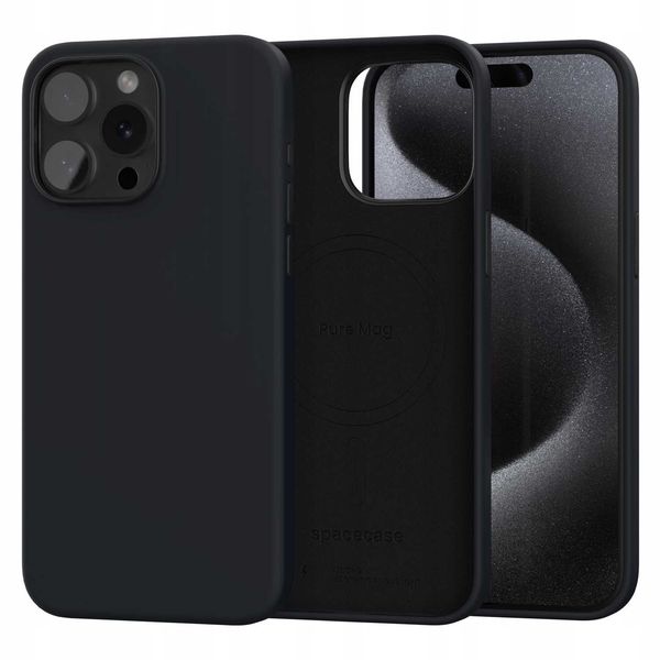 Spacecase Pure Mag Iphone 15 Pro Max Black zdjęcie 2