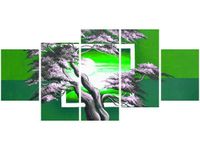 OBRAZ GREEN SUNSET NATURA