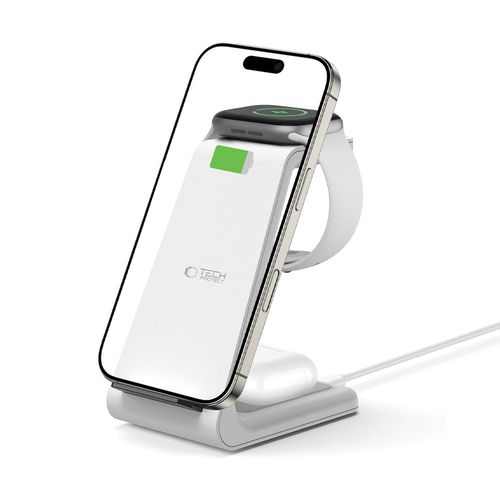tech-protect qi15w-a36 3in1 wireless charger for apple white na Arena.pl
