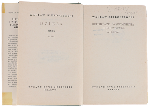 Sieroszewski Reportaże i wspomnienia DziełaXX 1963 na Arena.pl