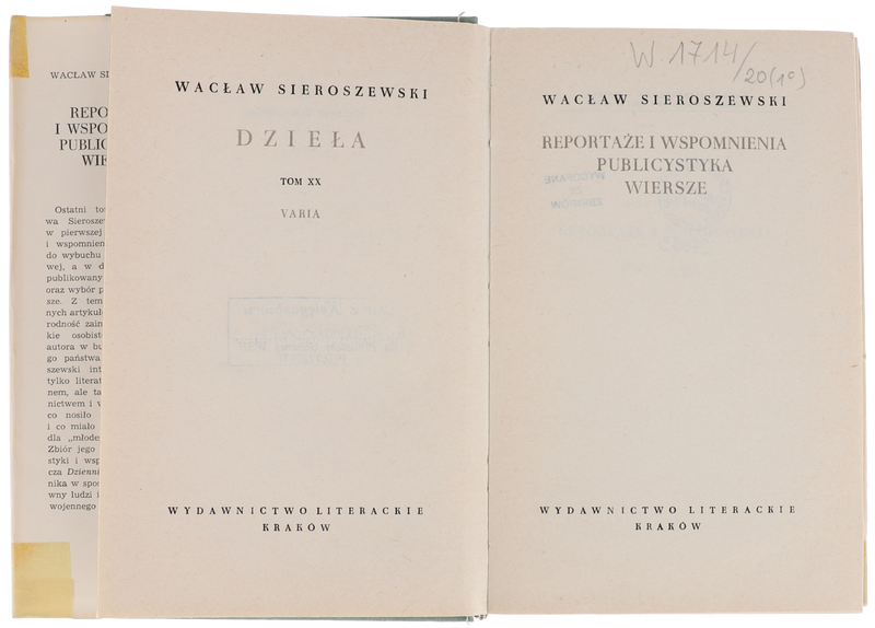 Sieroszewski Reportaże i wspomnienia DziełaXX 1963 zdjęcie 4