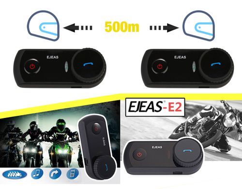 INTERKOM MOTOCYKLOWY EJEAS E2 BLUETOOTH NA 2 KASKI na Arena.pl