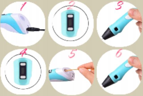 Długopis 3D Zestaw dla Dzieci Drukarka 3 D Pen Magiczny + 210 metrów Wkłady na Arena.pl