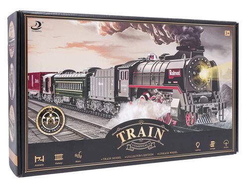 Kolejka Retro Z Funkcją Świateł, Dźwięku I Dymu 216Cm na Arena.pl