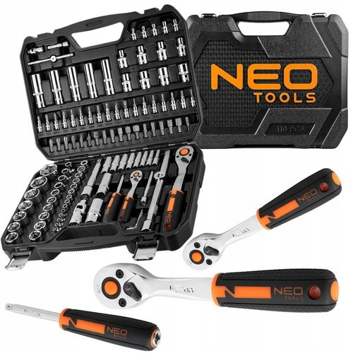 NEO 10-066 ZESTAW KLUCZE NASADOWE NASADKI TORX 1/4" 1/2" walizka 110el na Arena.pl