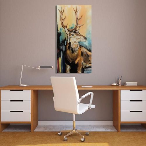 Obraz na płótnie - Canvas, Malowany jeleń 60x80 na Arena.pl