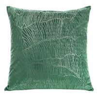 Poszewka welwetowa ze złotym nadrukiem STRIPES 45x45 ciemnozielona