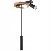 PLAFON LAMPA SUFITOWA LAMKUR OTIS 9 DĄB/CZARNY
