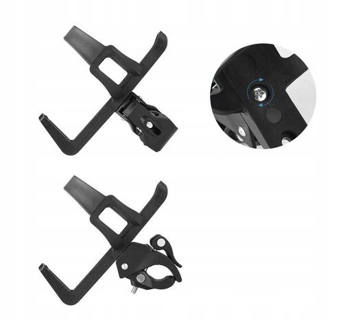 Uchwyt na Bidon Butelkę Koszyk Rowerowy na Rower Ramę Kierownicę Czarny na Arena.pl